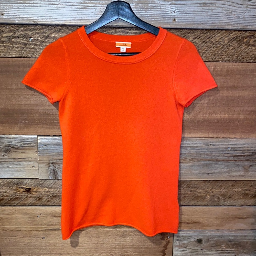 J. Crew Orange Crew Neck Sweater